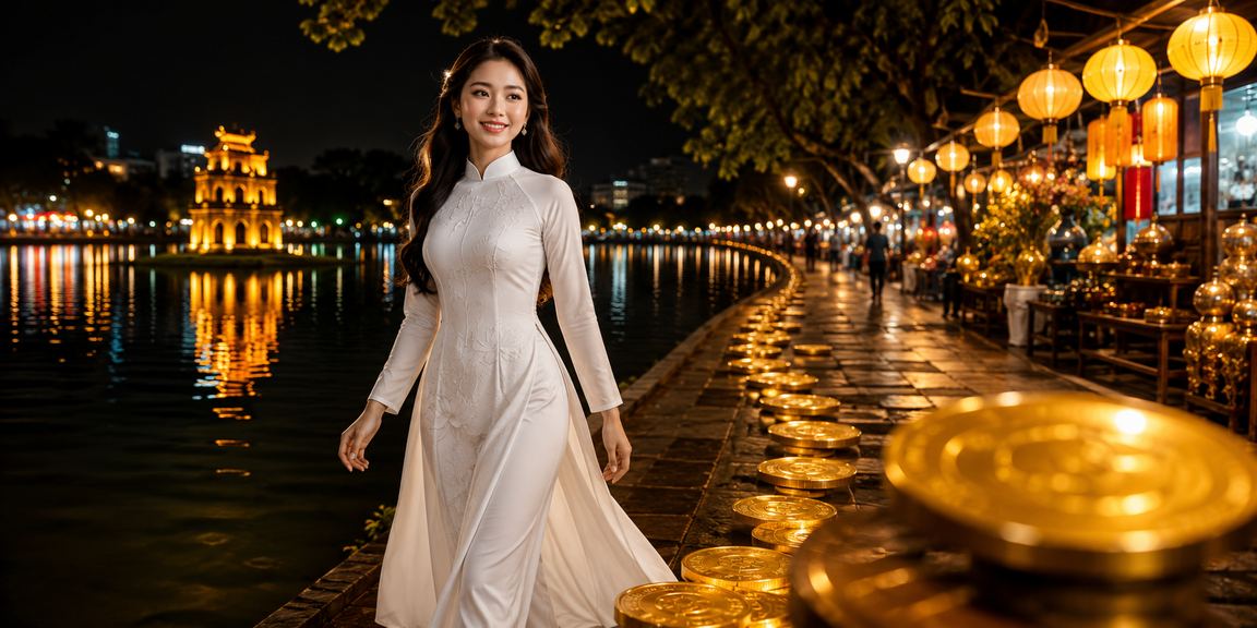 Người chơi cá cược thể thao tại Hà Nội trong trang phục truyền thống Áo dài