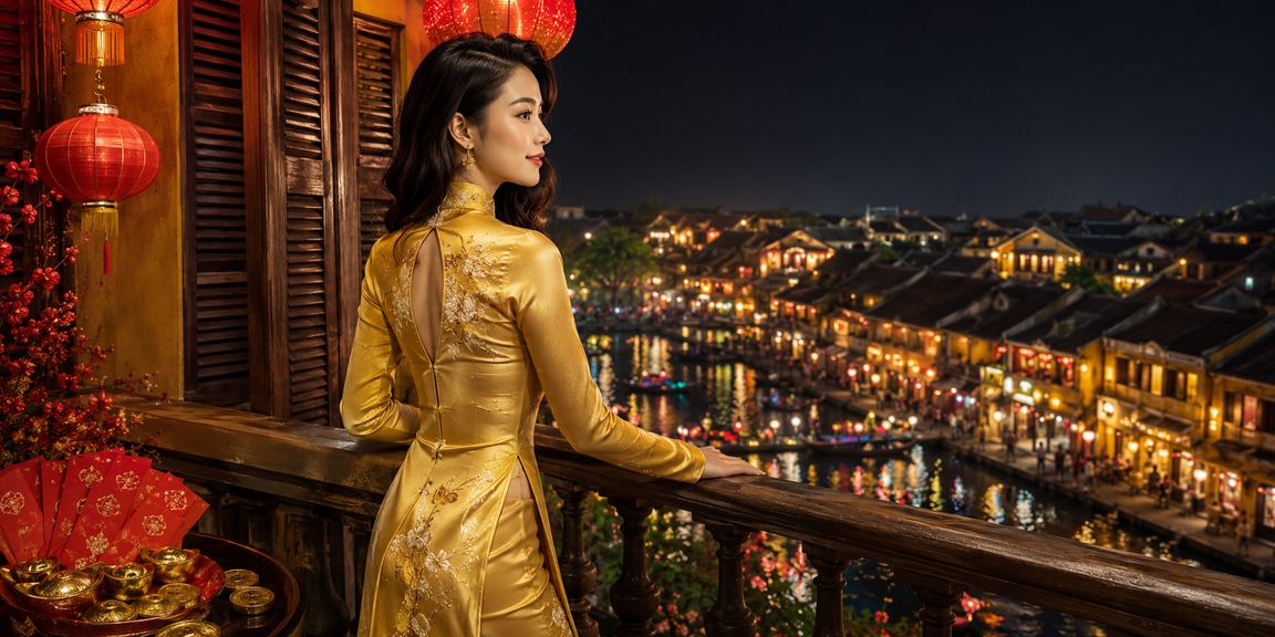Khung cảnh thân thiện tại Hội An với phong cách truyền thống